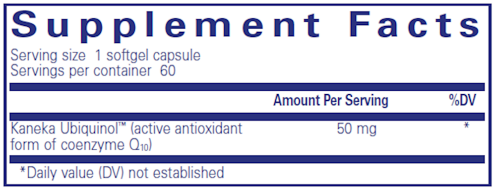 Ubiquinol-QH 50mg