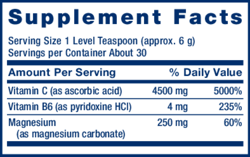 Effervescent Vitamin C Magnesium Crystals