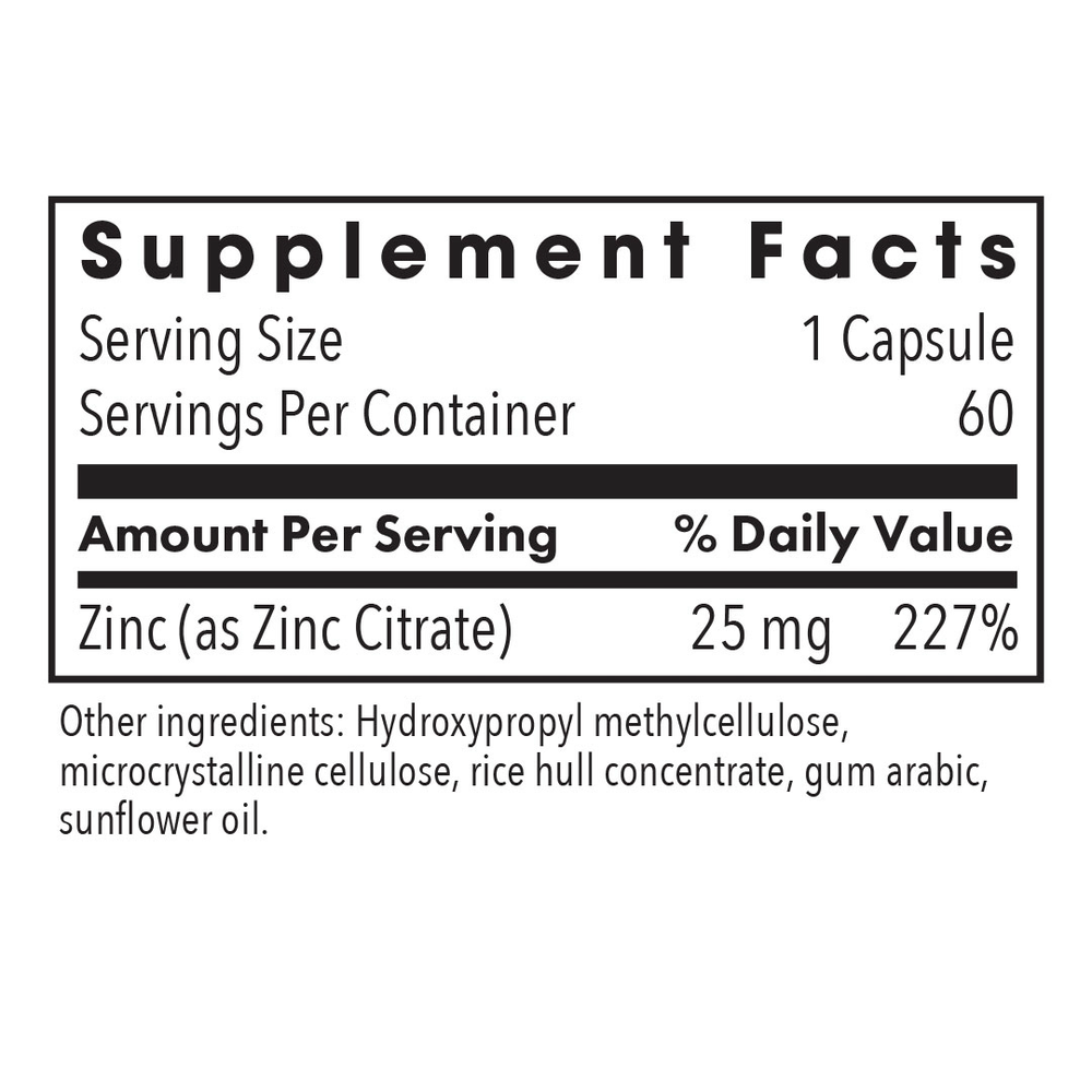 Zinc Citrate 25mg