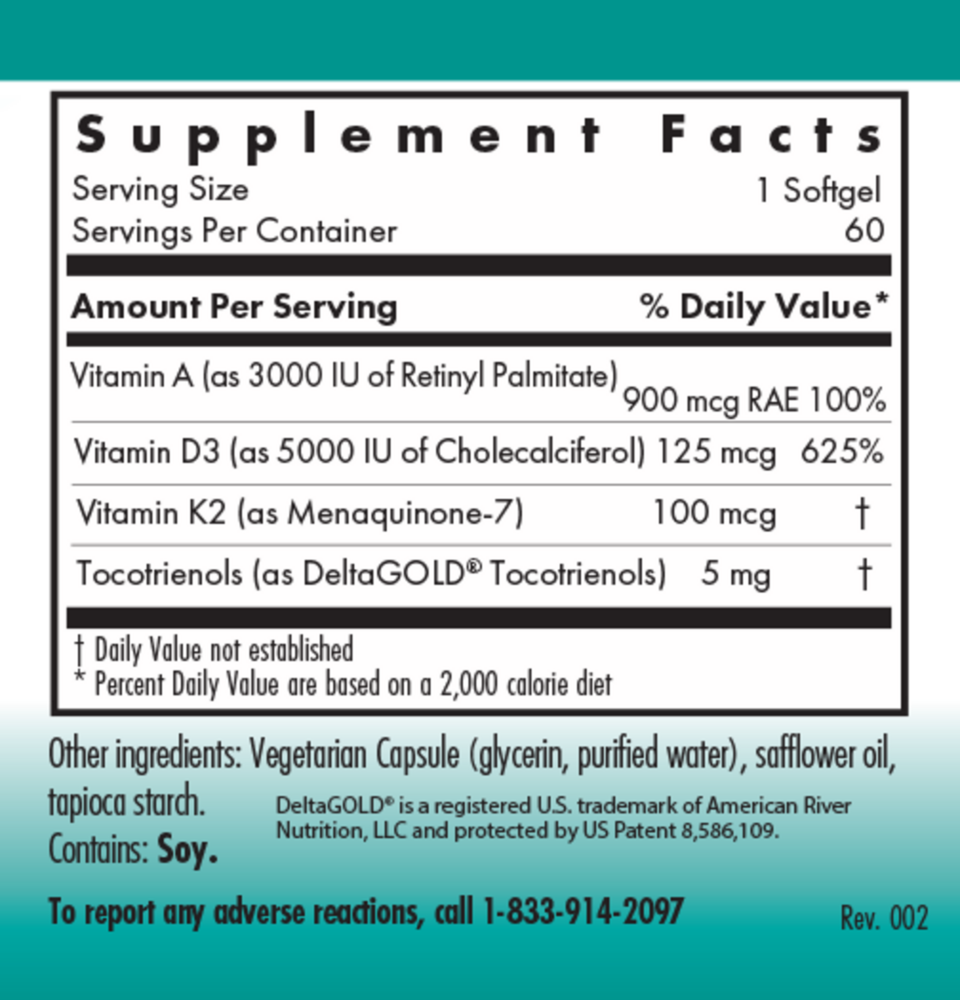 Vitamin D3 Complete 5000 Daily Balance with A and K2