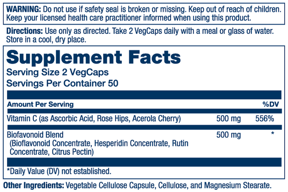 Vitamin C Bioflavonoids 1:1