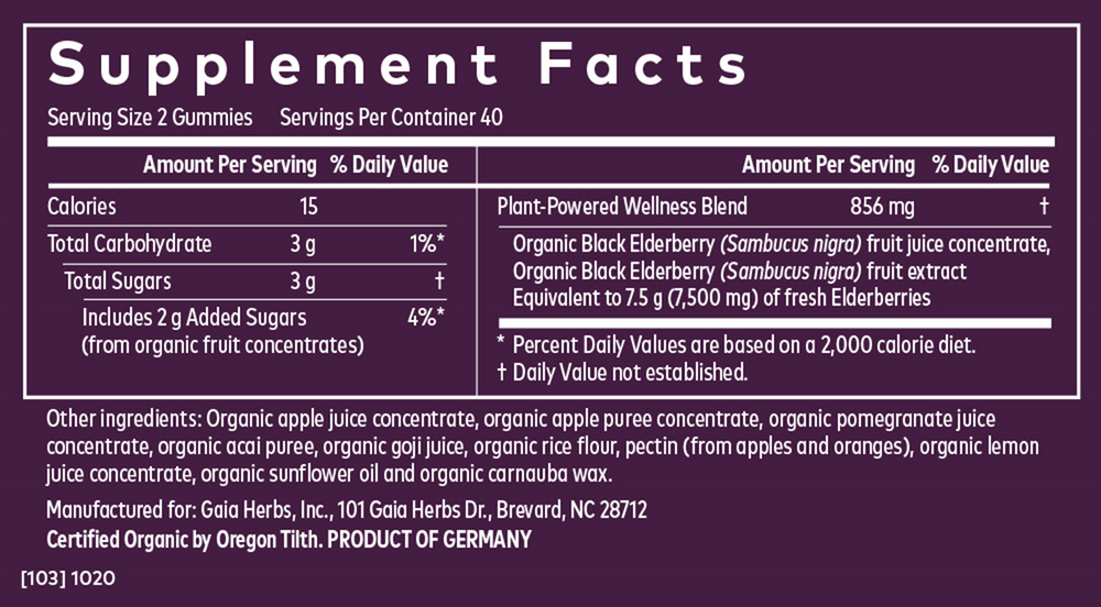 Black Elderberry Adult Daily Gummies