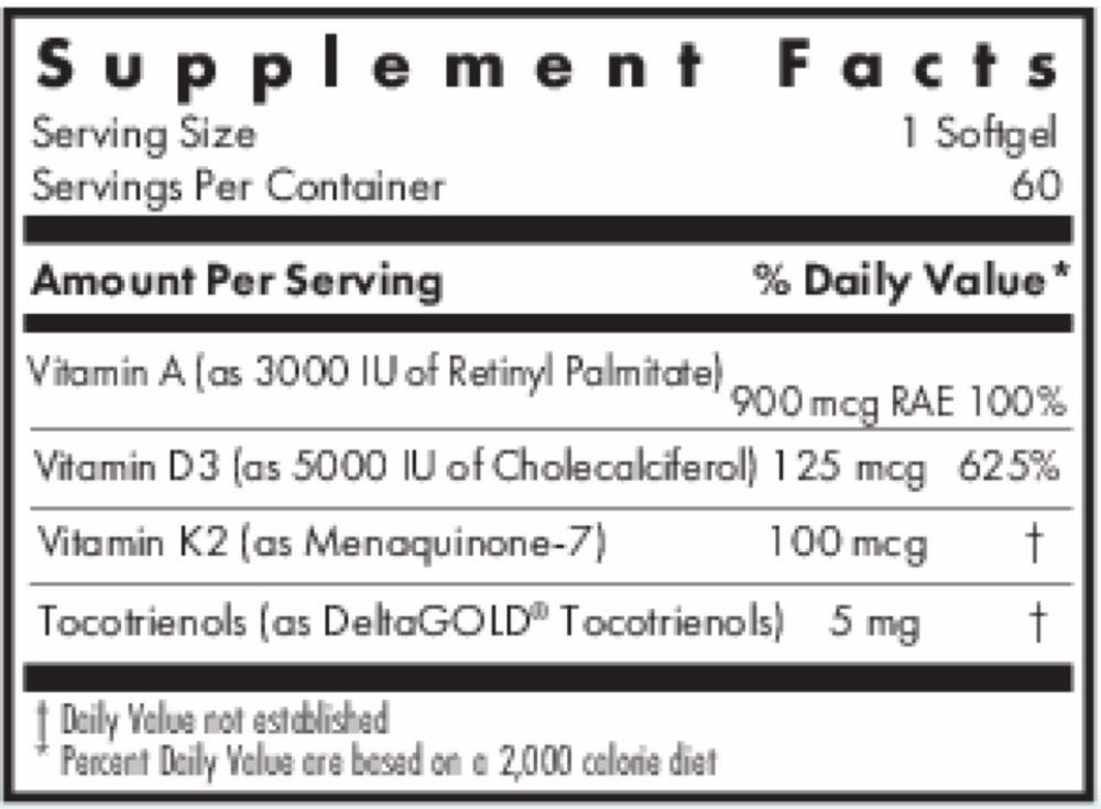 Vitamin D3 Complete 5000 Daily Balance with A and K2