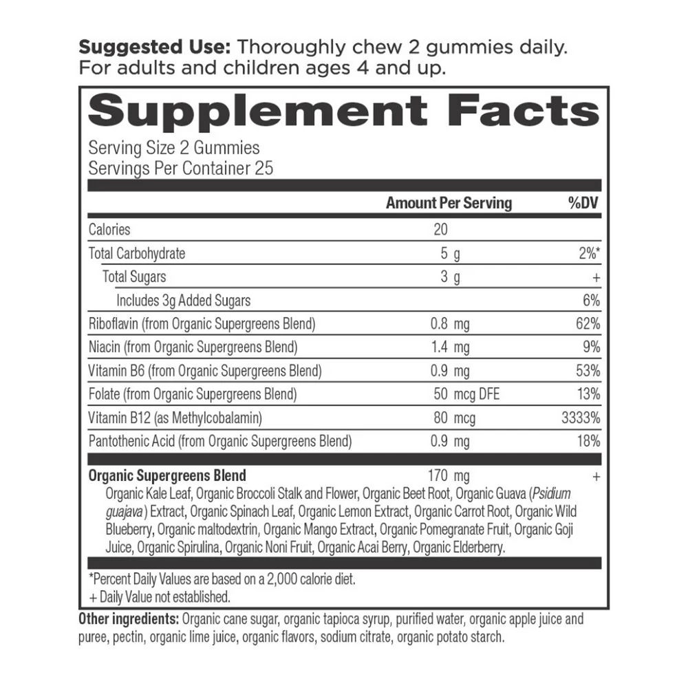 Organic SuperGreens, Strawberry Watermelon