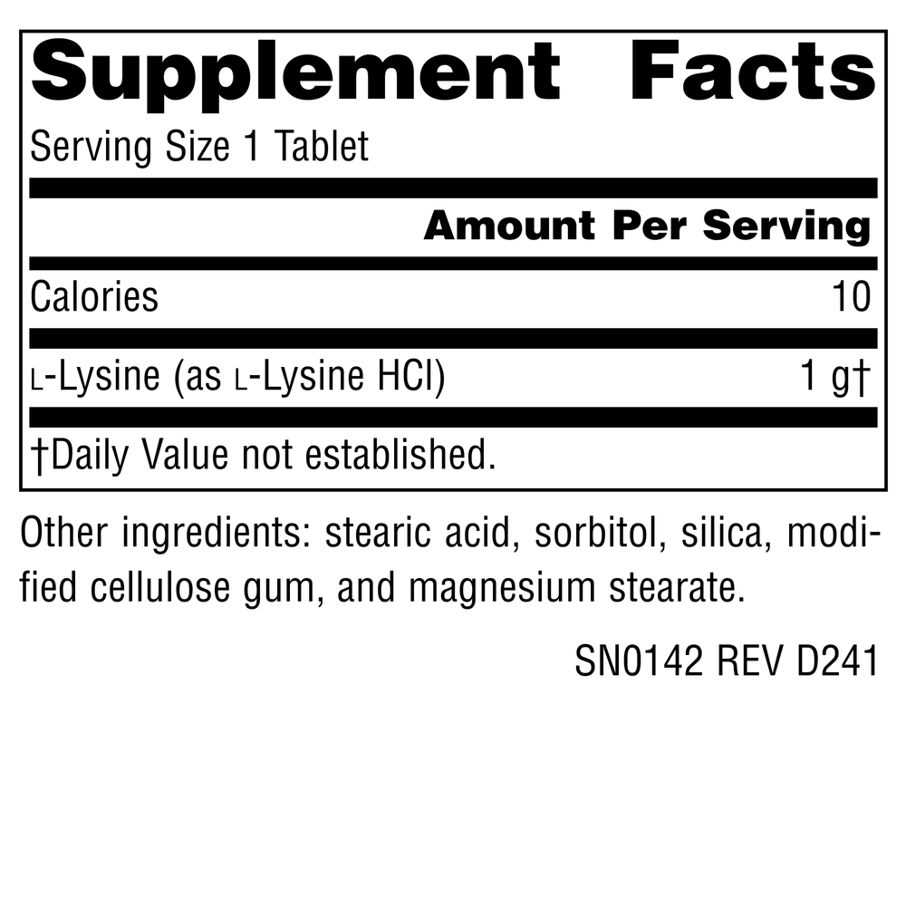 L-Lysine 1,000mg