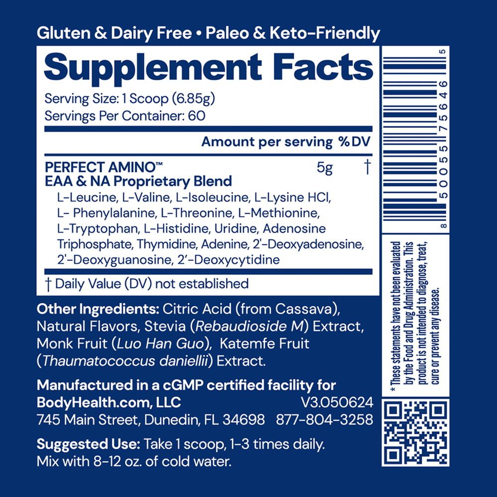 PerfectAmino Powder, Lemon Lime